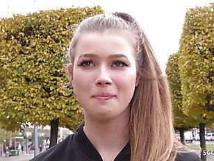 GERMAN SCOUT BLONDE GIRL (18) OLIVIA SPARKLE PICKUP AND ROUGH FUCK AT MODEL CASTING