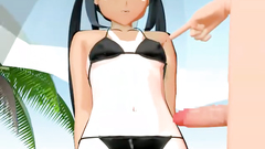 Blowjob On The Beach With An Amazing Japanese Hentai Beauty Blowjob On The Beach With An Amazing Japanese Hentai Beauty