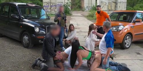 Stunning Nympho Taxi Babes Banged In Group By Drivers Stunning Nympho Taxi Babes Banged In Group By Drivers