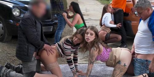 Stunning Nympho Taxi Babes Banged In Group By Drivers Stunning Nympho Taxi Babes Banged In Group By Drivers
