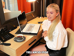 Russian Blonde Teen POV Blowjob With Big Ass