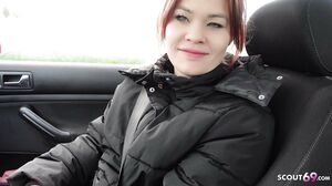 GERMAN SCOUT Petite German Redhead Girl Lizzy Rose Pickup For Casting Fuck