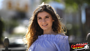 GERMAN SCOUT Magaluf Holiday 18 Years Old Candice Public Casting