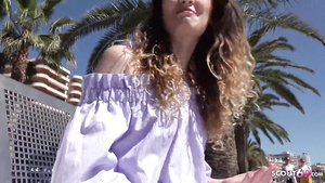 GERMAN SCOUT Magaluf Holiday 18 Years Old Candice Public Casting