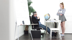 Old Teacher And Teen Schoolgirl Melisa Benz Coed Loves Cock And Cum