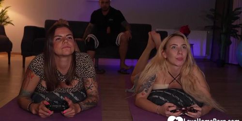 Gamer Girls Slobber All Over My Cock