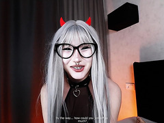 Skinny Asian Girl In Succubus Outfit Comes To My Room To Suck Me Dry And Ride My Cock