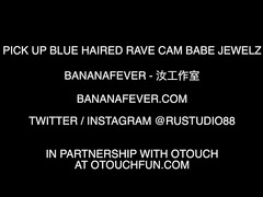 AMWF Blue Haired Bimbo Jewelz Blu Pleases Asian Cock